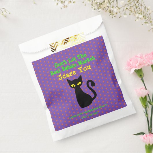 黒おもしろい猫エステ実在ートHalloween Treat フェイバーバッグ (封をした状態)