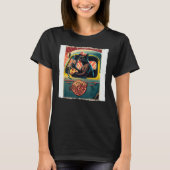 黒おもしろい猫トラックドライバーのホットド子供へッグ、wo tシャツ (正面)