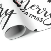 黒おもしろい猫パタメリーーン ラッピングペーパー (ロールコーナー)