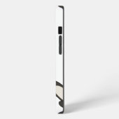 黒おもしろい猫パーソナライズされた iPhoneケース (左側面)