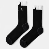 黒おもしろい猫ヘッドソックス ソックス (左)