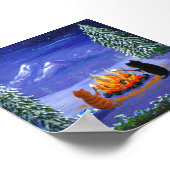 黒おもしろい猫マウス作成 ポスター (角)