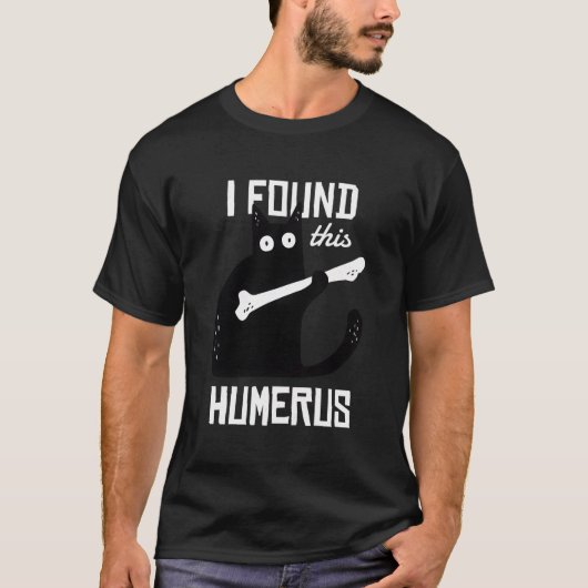 黒おもしろい猫ユーモア Tシャツ (正面)