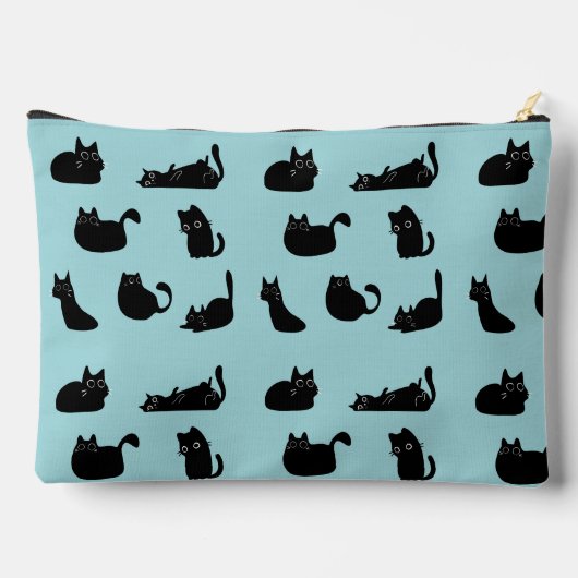 黒おもしろい猫 アクセサリーポーチ (裏面)