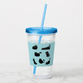 黒おもしろい猫 アクリルタンブラー (裏面)