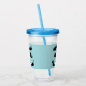 黒おもしろい猫 アクリルタンブラー (左)