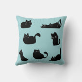 黒おもしろい猫 クッション (裏面)