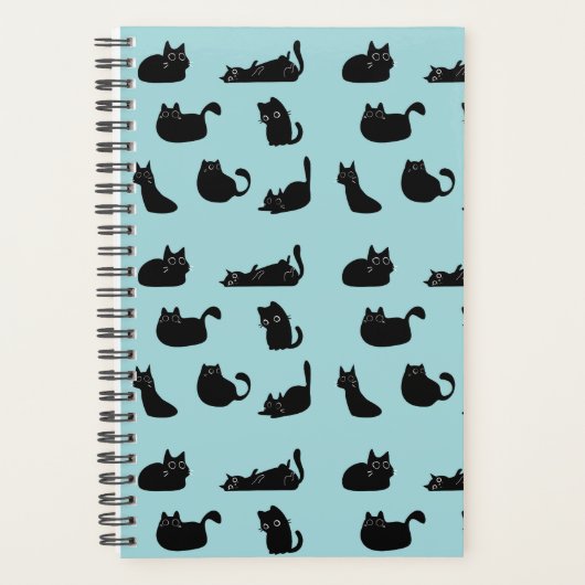 黒おもしろい猫 プランナー手帳 (正面)