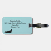 黒おもしろい猫 ラゲッジタグ (裏面横)