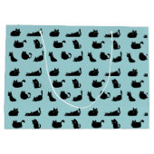 黒おもしろい猫 ラージペーパーバッグ (裏面)