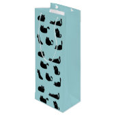 黒おもしろい猫 ワインギフトバッグ (裏面アングル)