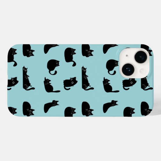 黒おもしろい猫 Case-Mate iPhoneケース (裏面 (横))