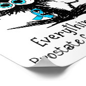 黒おもしろい猫I素晴らしは前立腺癌素晴らし ポスター (角)