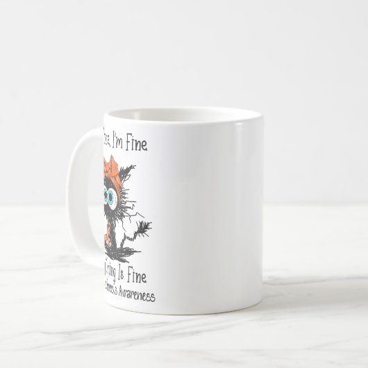 黒おもしろい猫Its素晴らし私は複素晴らし数の コーヒーマグカップ (正面左)