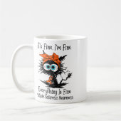 黒おもしろい猫Its素晴らし私は複素晴らし数の コーヒーマグカップ (左)