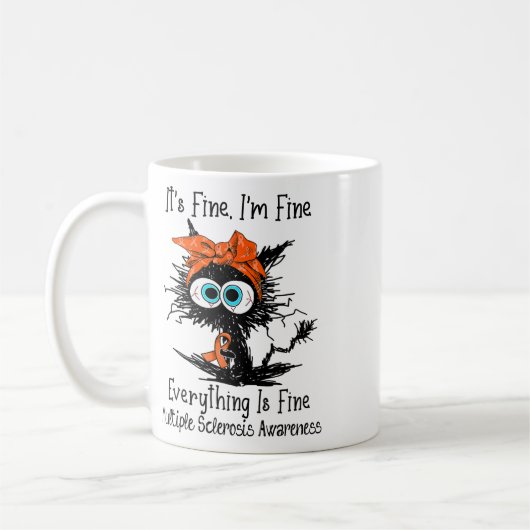 黒おもしろい猫Its素晴らし私は複素晴らし数の コーヒーマグカップ (左)