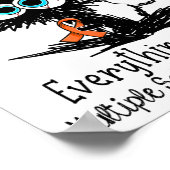 黒おもしろい猫Its素晴らし私は複素晴らし数の ポスター (角)