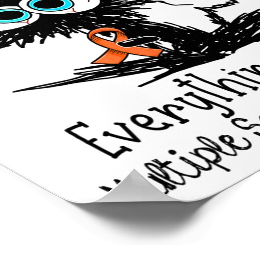 黒おもしろい猫Its素晴らし私は複素晴らし数の ポスター (角)