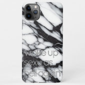 黒おもしろい白グッドモーニング目覚めセクシー iPhoneケース (裏面)