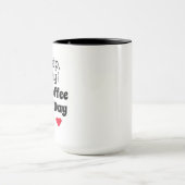 黒おもしろい白ミニマルタイポグラフィエレガント マグカップ (中央)