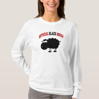 黒おもしろい羊 Tシャツ