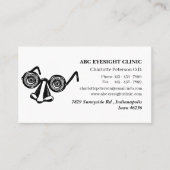 黒おもしろい色眼科医 名刺 (正面)