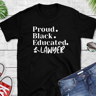 黒おもしろい誇りを持った弁護士ブラックTシャツ Tシャツ