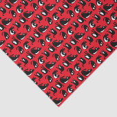 黒おもしろい赤キャットフィットネス 薄葉紙 (詳細)