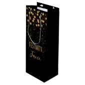 黒おもしろい金ゴールドフェスティバル ワインギフトバッグ (正面アングル)