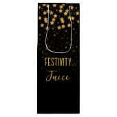 黒おもしろい金ゴールドフェスティバル ワインギフトバッグ (正面)