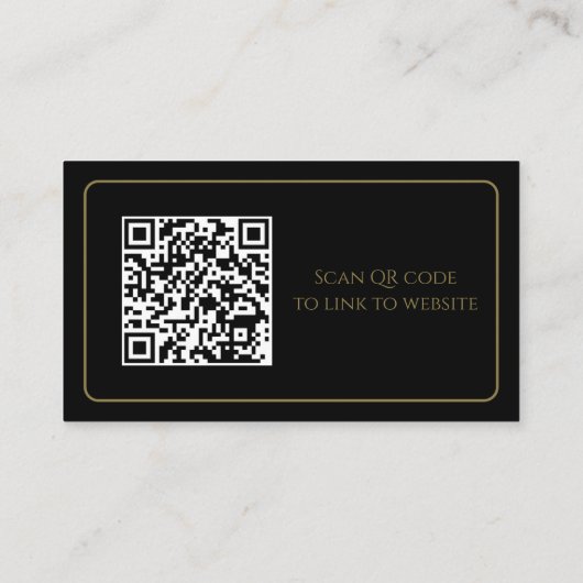 黒およびエレガント金ゴールドのエンクロージャカード エンクロージャーカード (裏面)