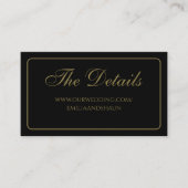 黒およびエレガント金ゴールドのエンクロージャカード エンクロージャーカード (正面)