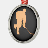 黒およびオレンジ メタルオーナメント (左)