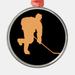 黒およびオレンジ メタルオーナメント