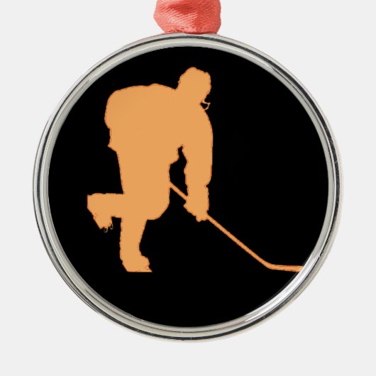 黒およびオレンジ メタルオーナメント (正面)