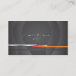 黒およびオレンジ 名刺