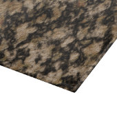 黒およびカラメルのフェイクな花こう岩の石の質 カッティングボード (角)