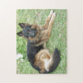 黒およびタンのアルザス人 ジグソーパズル (縦)