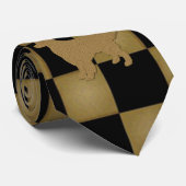 黒およびタンのゴールデン・リトリーバー犬パターン ネクタイ (ロール)