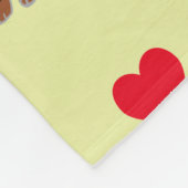 黒およびタンのダックスフントのかわいい目 フリースブランケット (角)