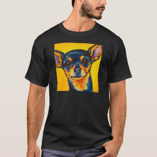 黒およびタンのチワワ Tシャツ