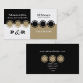 黒およびタンのColorblockの名刺 名刺 (正面/裏面)