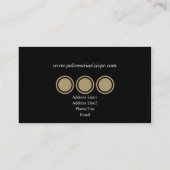 黒およびタンのColorblockの名刺 名刺 (裏面)