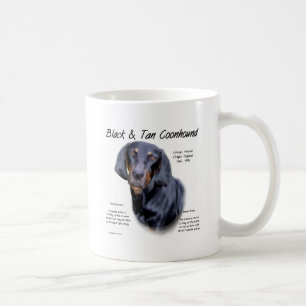 黒およびタンのCoonhoundの歴史のデザイン コーヒーマグカップ