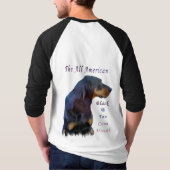 黒およびタンのCoonhound Tシャツ (裏面)