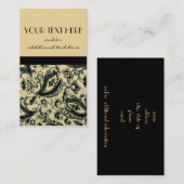 黒およびタン 名刺 (正面/裏面)