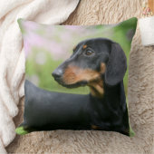 黒およびタンMinitureのダックスフント2 クッション (ブランケット)