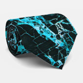 黒およびティール（緑がかった色）の大理石、 ネクタイ (ロール)