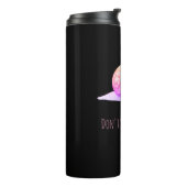 黒およびピンクはかたつむりを押しつぶしません タンブラー (回転左)