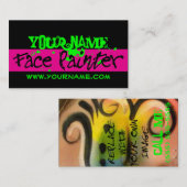 黒およびピンク 名刺 (正面/裏面)